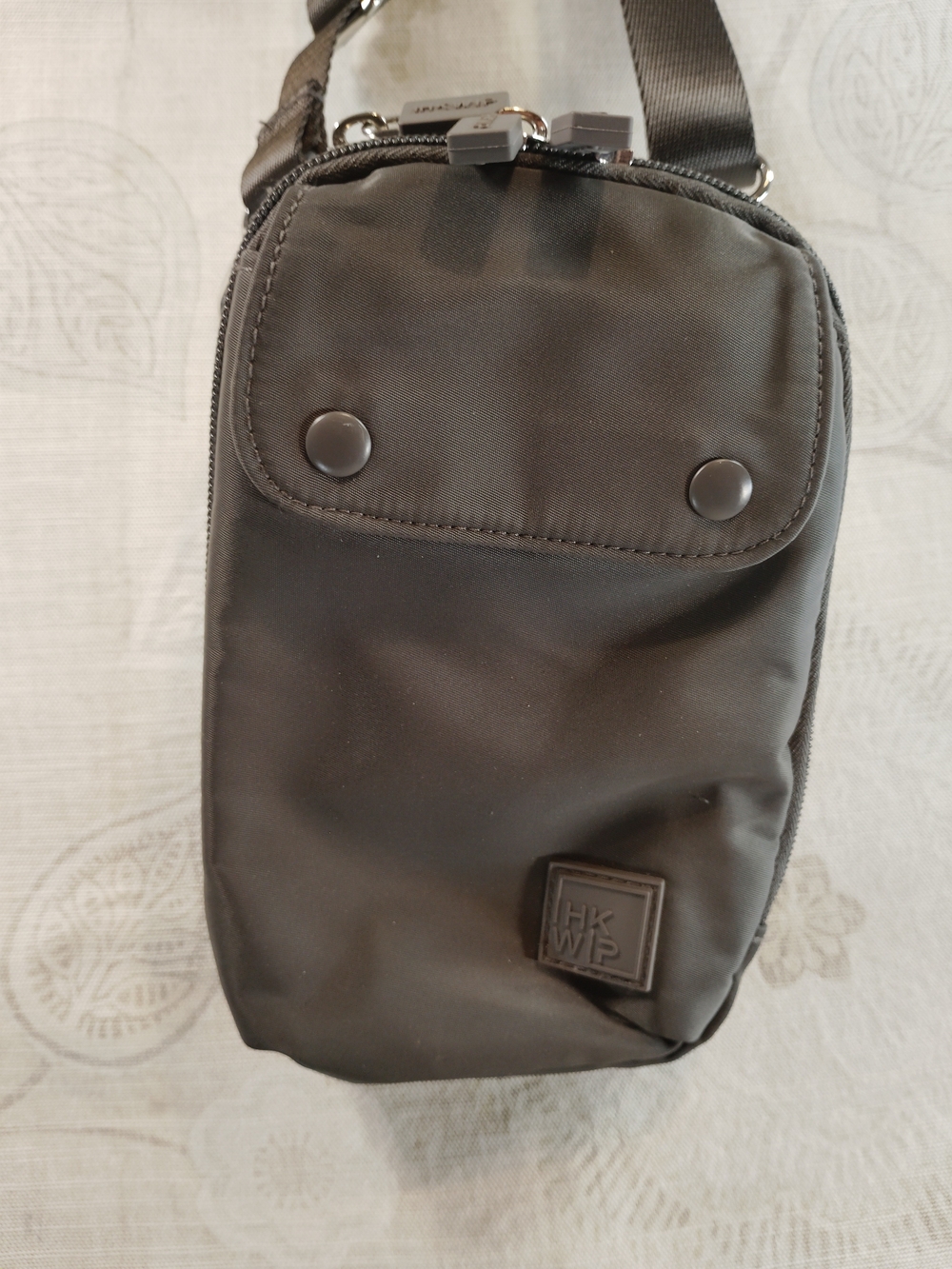 IHK WIP  Grey Crossbody/ Messenger Bag- Compact Shoulder Bag